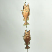 Copper - Image 2 - Fish Rain Chain, 71 Inch Copper Metal Gutter Downspout Decor