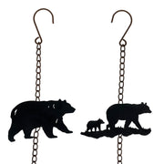 Green - Image 8 - Set of 2 Bear and Tree Rain Chains, 52 Inch Metal with Bells