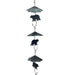 Black - Image 2 - Verdigris Umbrella & Black Bear Rain Chain - 75" Long with 10 3D Designs, Weighted Bell for Wind Chime