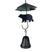 Black - Image 9 - Verdigris Umbrella & Black Bear Rain Chain - 75" Long with 10 3D Designs, Weighted Bell for Wind Chime