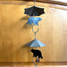 Black - Image 5 - Verdigris Umbrella & Black Bear Rain Chain - 75" Long with 10 3D Designs, Weighted Bell for Wind Chime