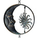 Black - Image 3 - 80-Inch Metal Rain Chain with 6 Celestial Crescent Moon & Sun Discs, Dark Verdigris Finish, Decorative