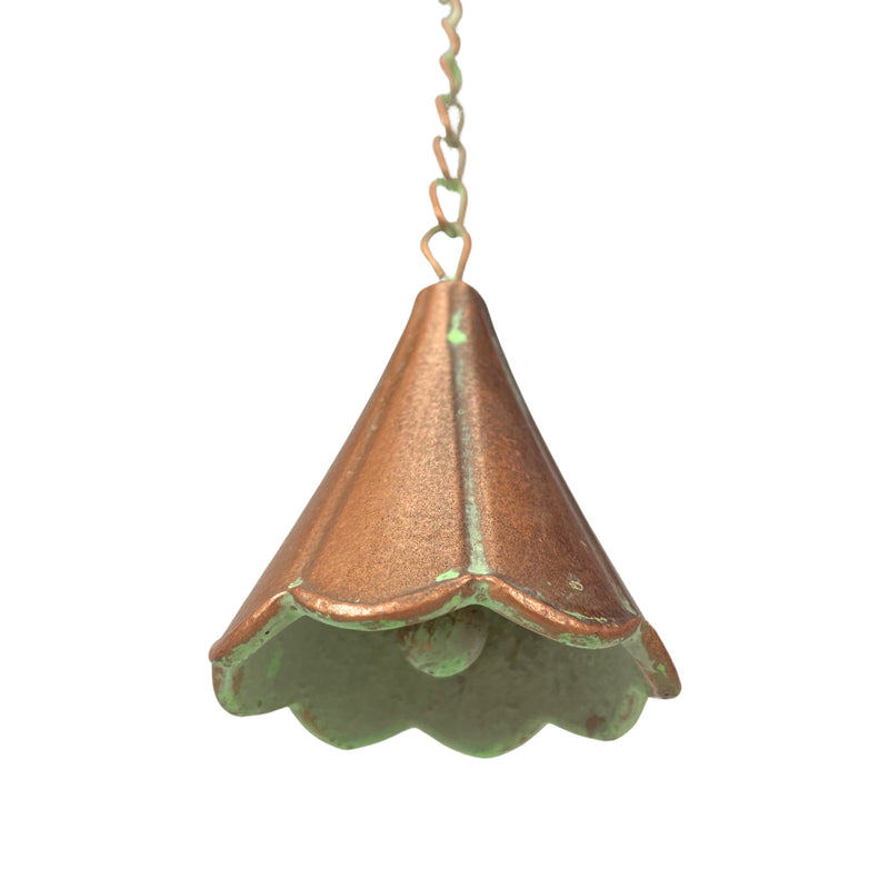 Copper - Image 11 - 80-Inch Metal Rain Chain with 6 Celestial Crescent Moon & Sun Discs, Bronze Finish, Decorative Downspout
