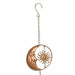 Copper - Image 12 - 80-Inch Metal Rain Chain with 6 Celestial Crescent Moon & Sun Discs, Bronze Finish, Decorative Downspout