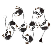Brown - Image 9 - Heron Rain Chain, 102 Inch Brown Distressed Metal with Bottom Bell