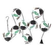 Green - Image 9 - Heron Rain Chain, 102 Inch Green Distressed Metal with Bottom Bell