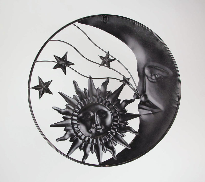 Celestial Metal Moon Sun and Stars Wall Art Hanging Image 3