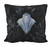 18 in. Black Raven Face Decorative Throw Pillow Image 1