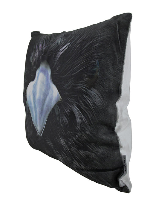 18 in. Black Raven Face Decorative Throw Pillow Image 2