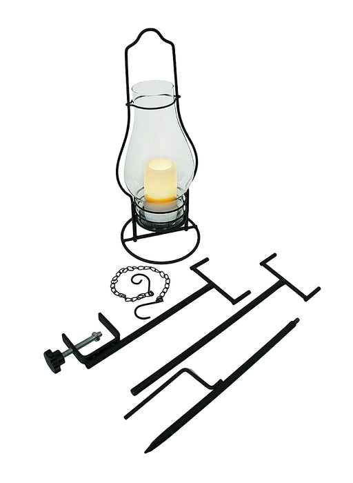 4 in 1 Glass Candle Lantern w/LED Flameless Candle Image 1