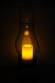 4 in 1 Glass Candle Lantern w/LED Flameless Candle Image 2