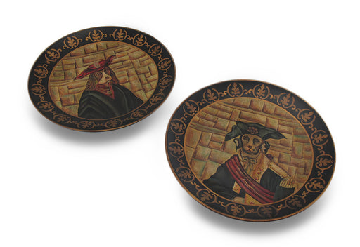 Set of 2 Royal Design Dog Collector Plates - Napoleon and Henry III Image 1
