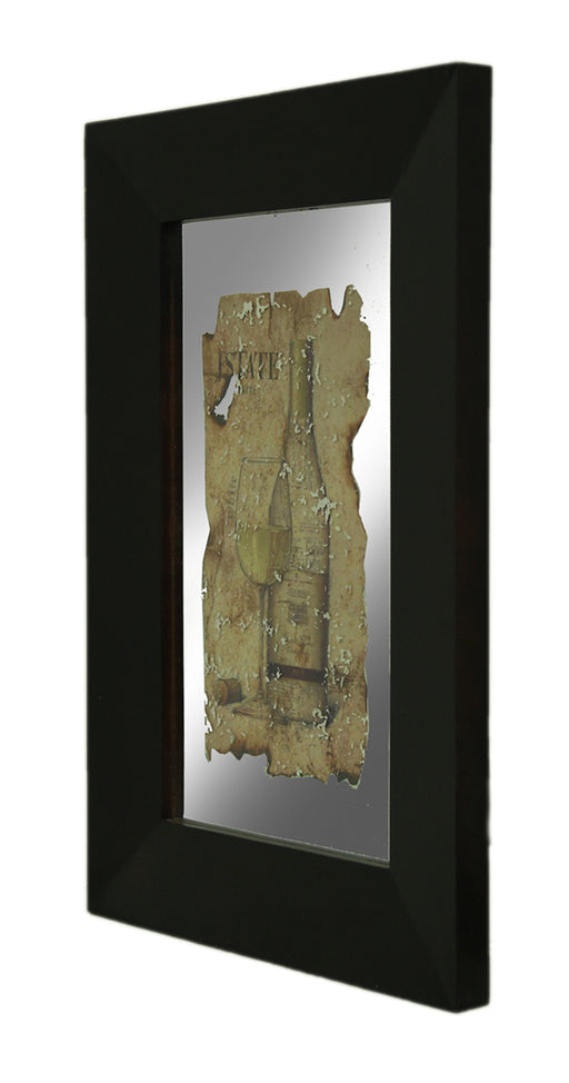 Black Frame 2 Piece Vintage Wine Wall Mirror Set Image 2
