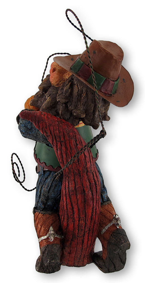 Whimsical Cowboy Riding Chili Pepper Twirling Lasso Statue Image 3