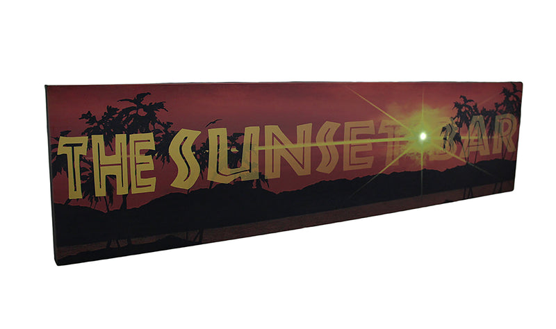 The Sunset Bar LED Lighted Canvas Wall Hanging Image 1