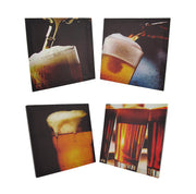 Set of 4 Art Of Beer Printed Canvas Wall Hangings Image 1