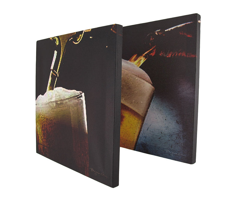 Set of 4 Art Of Beer Printed Canvas Wall Hangings Image 2