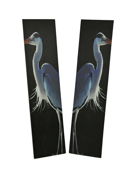 42 in. Twin Herons Black and White Canvas Print Set Image 1