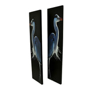 42 in. Twin Herons Black and White Canvas Print Set Image 2