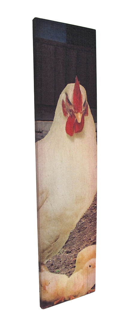 Rustic Hen and Chicks On The Farm Canvas Print Wall Hanging 42 in. Image 1