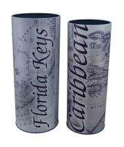 Set of 2 Caribbean and Florida Keys Destination Map Tins Image 1