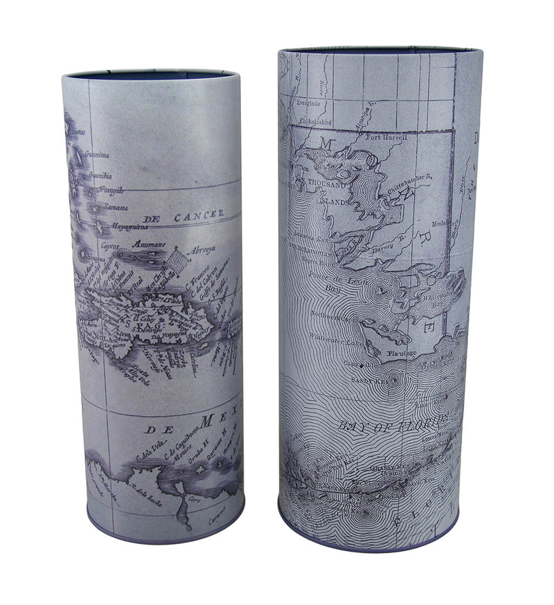 Set of 2 Caribbean and Florida Keys Destination Map Tins Image 2