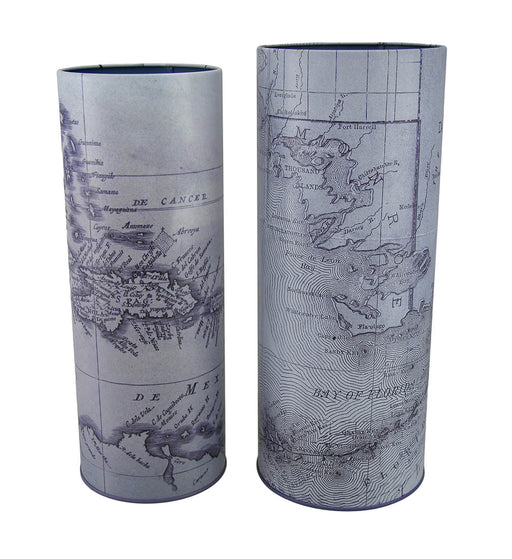 Set of 2 Caribbean and Florida Keys Destination Map Tins Image 2