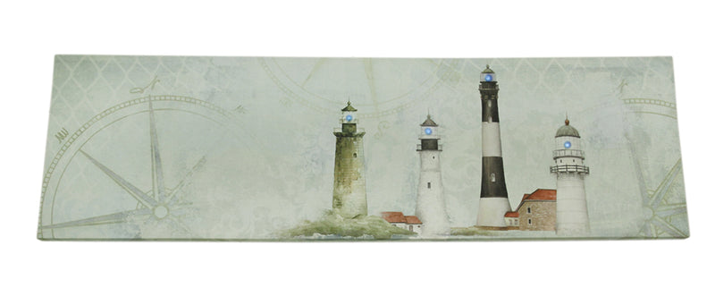 Coastal Lights Mantel Sized Lighthouse LED Canvas Print Image 1