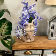 Fox Cement Vase, 8.25 Inch Bespectacled Woodland Planter Image 4