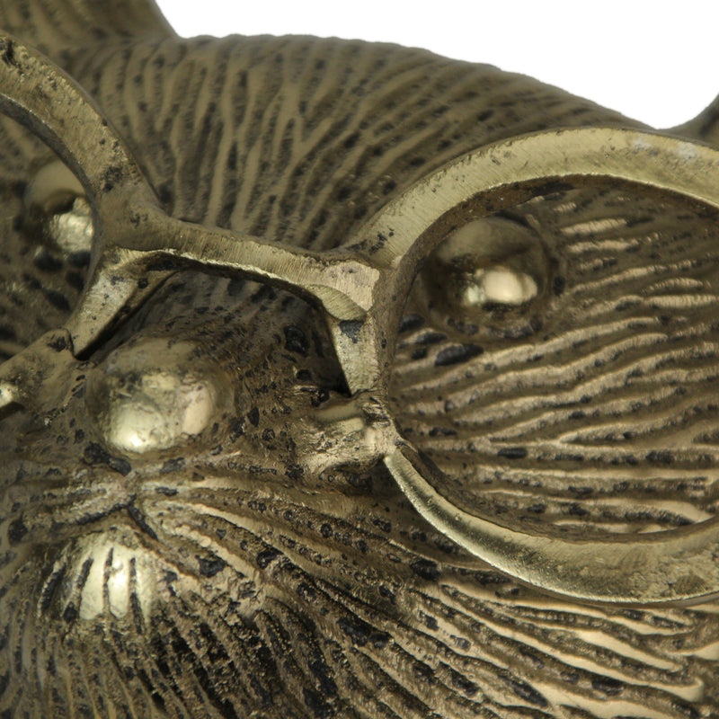 Gold Mouse - Image 6 - Gold Mouse Head Wall Hanging with Eye Glasses Spectacles – 8.5" High, Quirky Cast Aluminum Wall Decor,