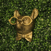 Gold Mouse - Image 5 - Gold Mouse Head Wall Hanging with Eye Glasses Spectacles – 8.5" High, Quirky Cast Aluminum Wall Decor,