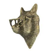 Gold Fox - Image 3 - Gold Fox Head Wall Hanging with Cat’s Eye Glasses – 6" High, Whimsical Cast Aluminum Decor, Metallic
