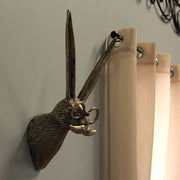 Gold Hare - Image 4 - Gold Finish Hare Head Wall Hanging with Round Eye Glasses Spectacles & Handlebar Mustache – Whimsical