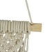 Hand Tied Macrame Bohemian Style Wall Pocket 27 Inches High Boho Decor Image 3