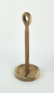 Exquisite Natural Acacia Wood Paper Towel Holder - Perfect Blend of Farmhouse Functionality and Boho-inspired Aesthetics for