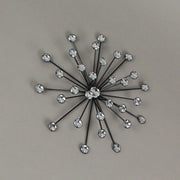 Black - Image 6 - Set of 3 Jeweled 3D Black Metal Atomic Starburst Wall Sculpture Set - 10 Inch Diameter - Classic