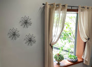 Black - Image 4 - Set of 3 Jeweled 3D Black Metal Atomic Starburst Wall Sculpture Set - 10 Inch Diameter - Classic