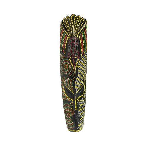 Topang Burang Aborigine Mask Hand Crafted Wall Decor 20 Inch Image 1