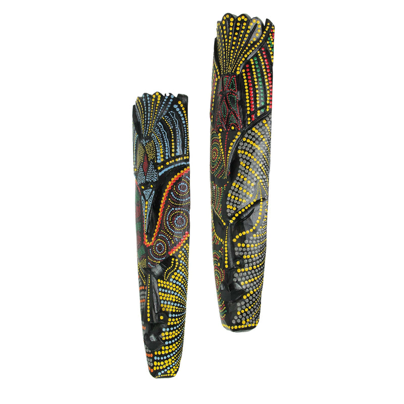 Topang Burang Aborigine Mask Hand Crafted Wall Decor 20 Inch Image 3