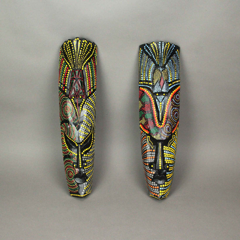 Topang Burang Aborigine Mask Hand Crafted Wall Decor 20 Inch Image 6
