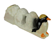 Hand Carved Natural Stone Evolution of a Penguin Statue Image 1