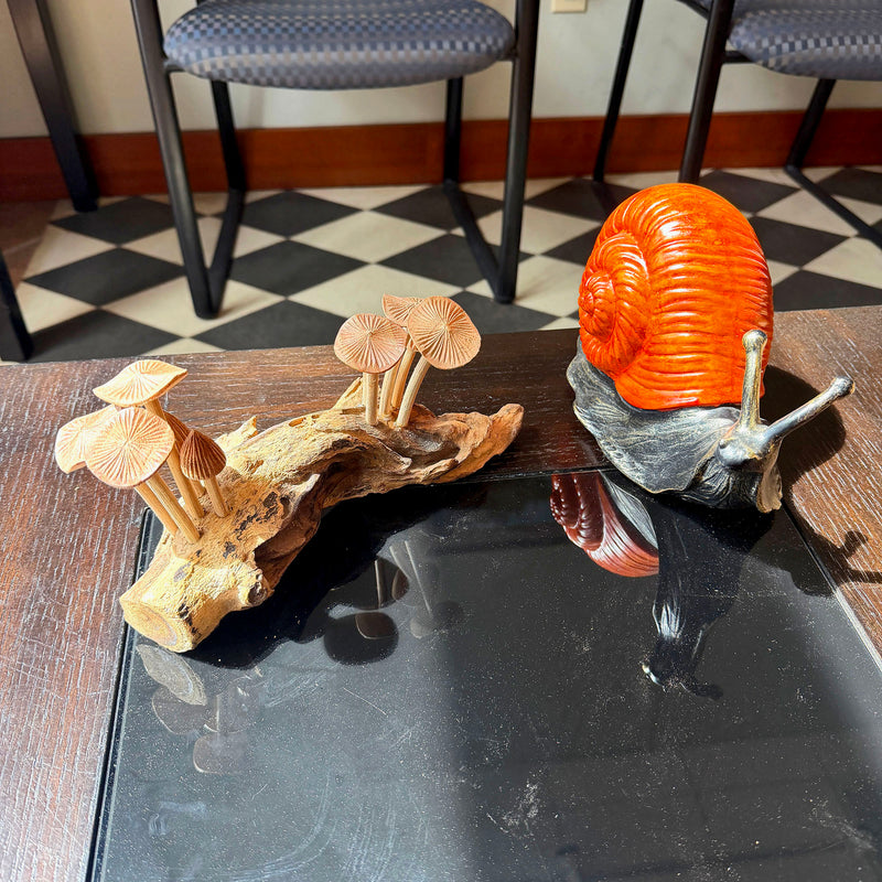 10 Inch - Image 6 - Wood Mushroom Sculpture, 10 Inch Wide Root Base Cluster