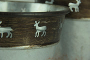 Rustic Metal Deer Cutouts Primitive Bucket Set of 3 Image 3
