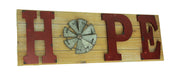 Hope - Image 1 - Distressed Look Holiday Word Sign Windmill Wall Hanging