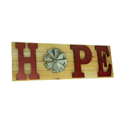Hope - Image 1 - Distressed Look Holiday Word Sign Windmill Wall Hanging