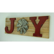 Joy - Image 2 - Distressed Look Holiday Word Sign Windmill Wall Hanging