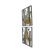 Silver - Image 6 - Set of 2 Rustic Birds and Branches Wood and Metal Hanging Wall Sculptures - Nature-Inspired Home Décor