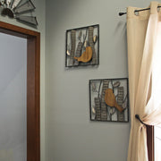 Silver - Image 4 - Set of 2 Bird Wall Sculptures, 16 Inch Square Distressed Silver Finish