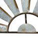 30-Inch Long Rustic Distressed Gray Large Metal Half-Windmill Country Farmhouse Big Wall Sculpture Art Decoration - Easy