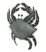 Galvanized Grey Metal Coastal Crab Wall Décor Sculpture - A 26-Inch High Masterpiece of Nautical Charm and Marine Wonder for